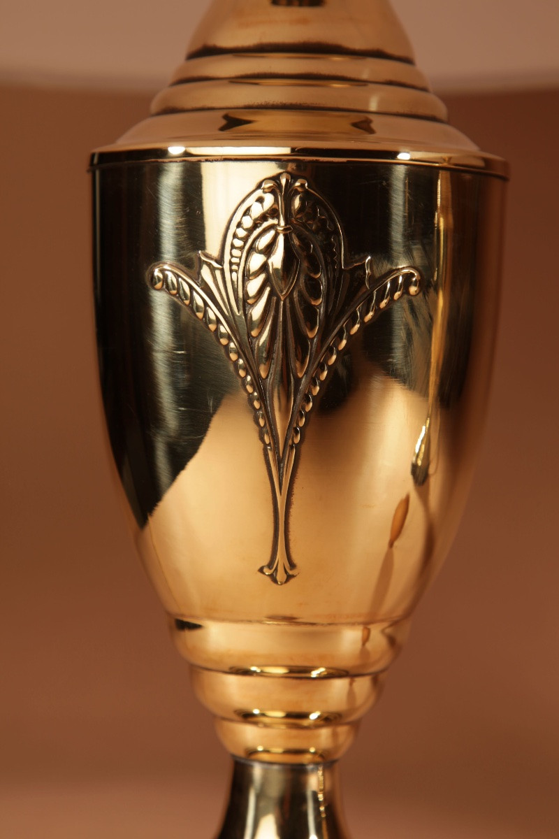 Paire de lampes de table anglaises en laiton, de style édouardien, très élégantes.-photo-3