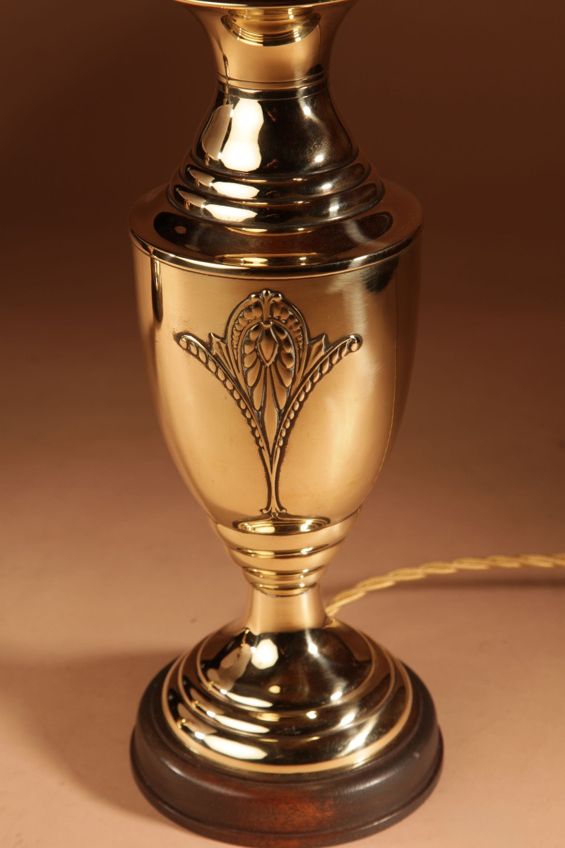 Paire de lampes de table anglaises en laiton, de style édouardien, très élégantes.-photo-4