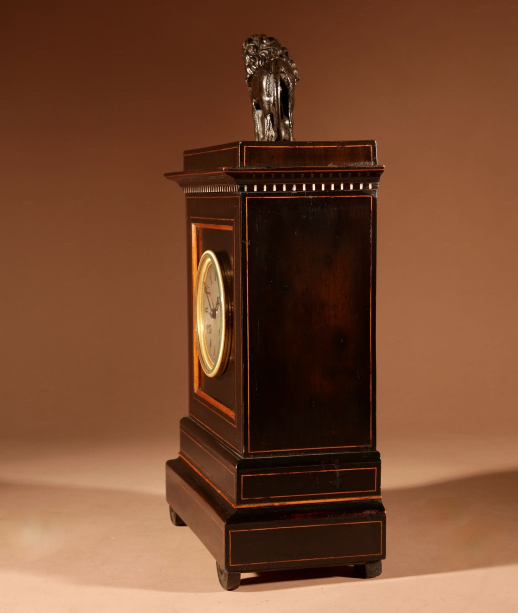  Pendule de cheminée « Butte du Lion », monument commémoratif de la bataille de Waterloo, par C-photo-3