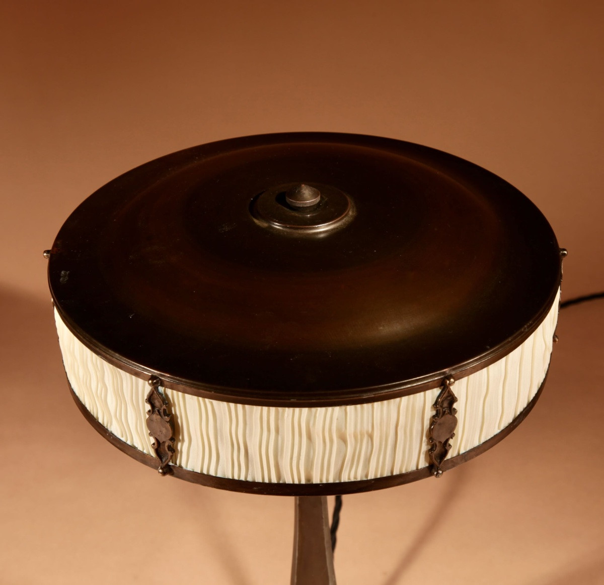 Jugendstil / Art Deco Very Stylish Original Patinated Table Lamp Germany Circa 1900-20-photo-3