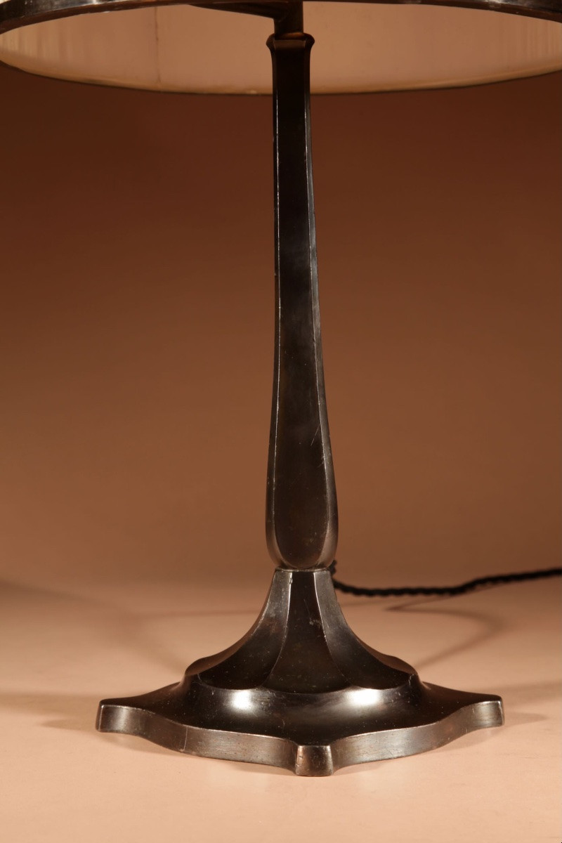 Jugendstil / Art Deco Very Stylish Original Patinated Table Lamp Germany Circa 1900-20-photo-1