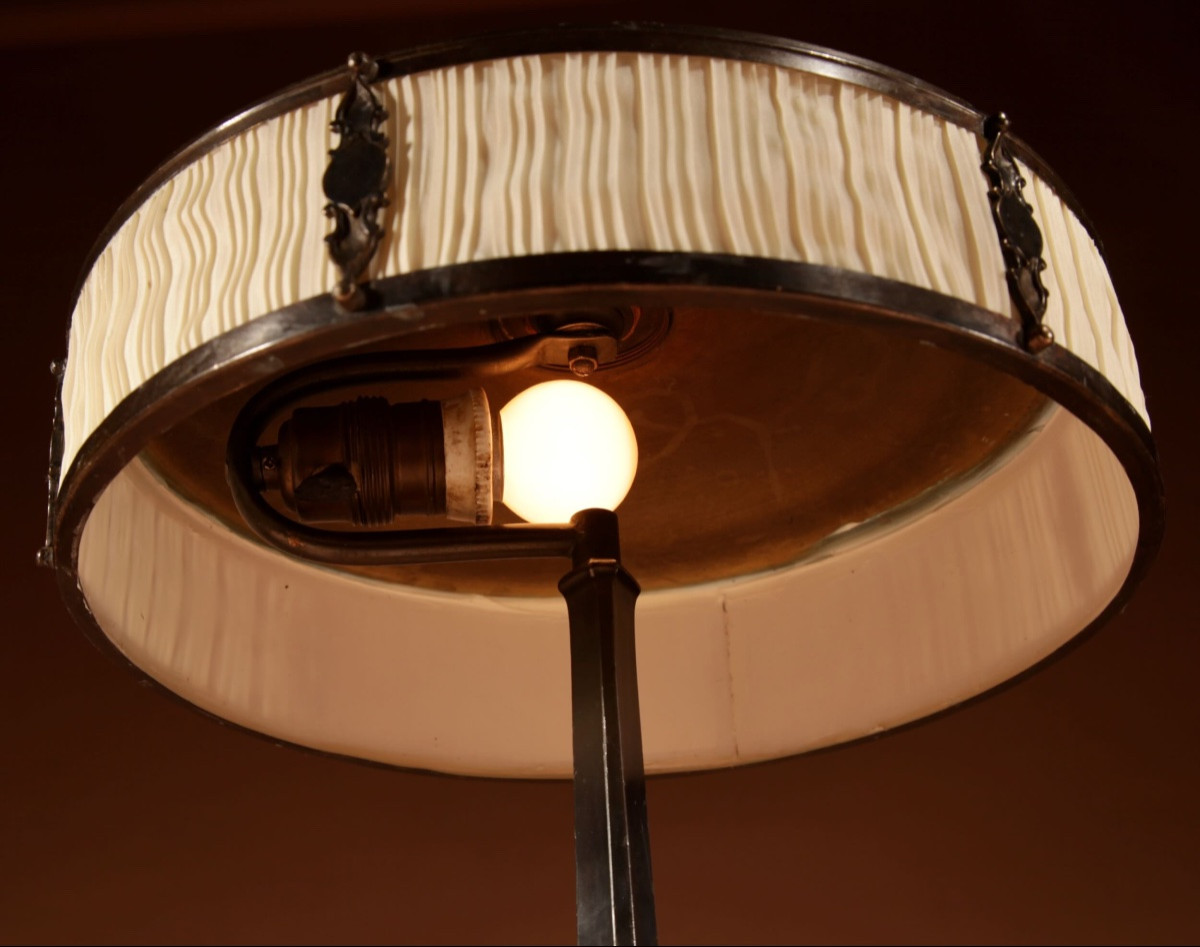 Jugendstil / Art Deco Very Stylish Original Patinated Table Lamp Germany Circa 1900-20-photo-2