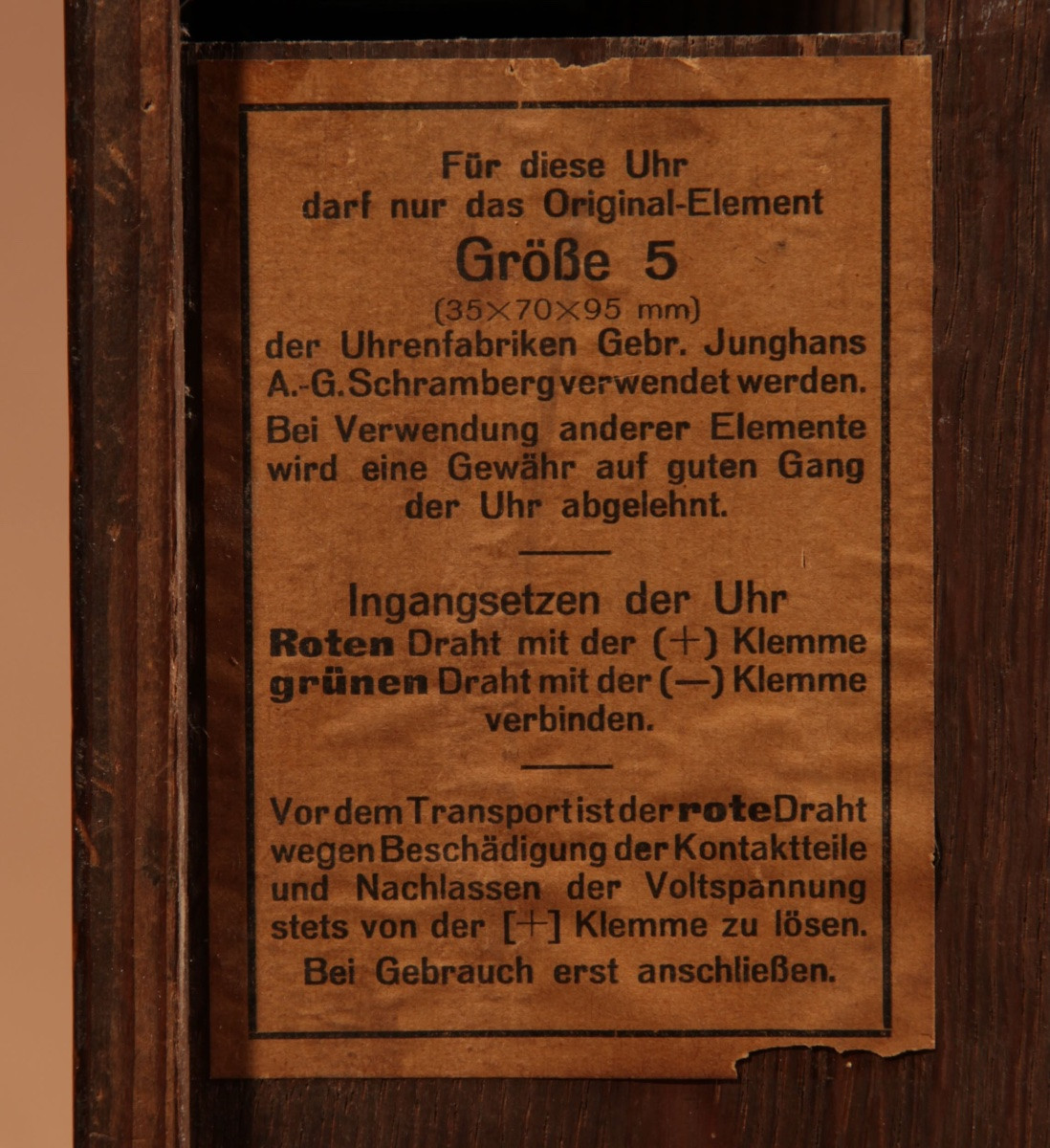 Junghans Ato Stylish Early Electric Oak Wall Clock.-photo-4