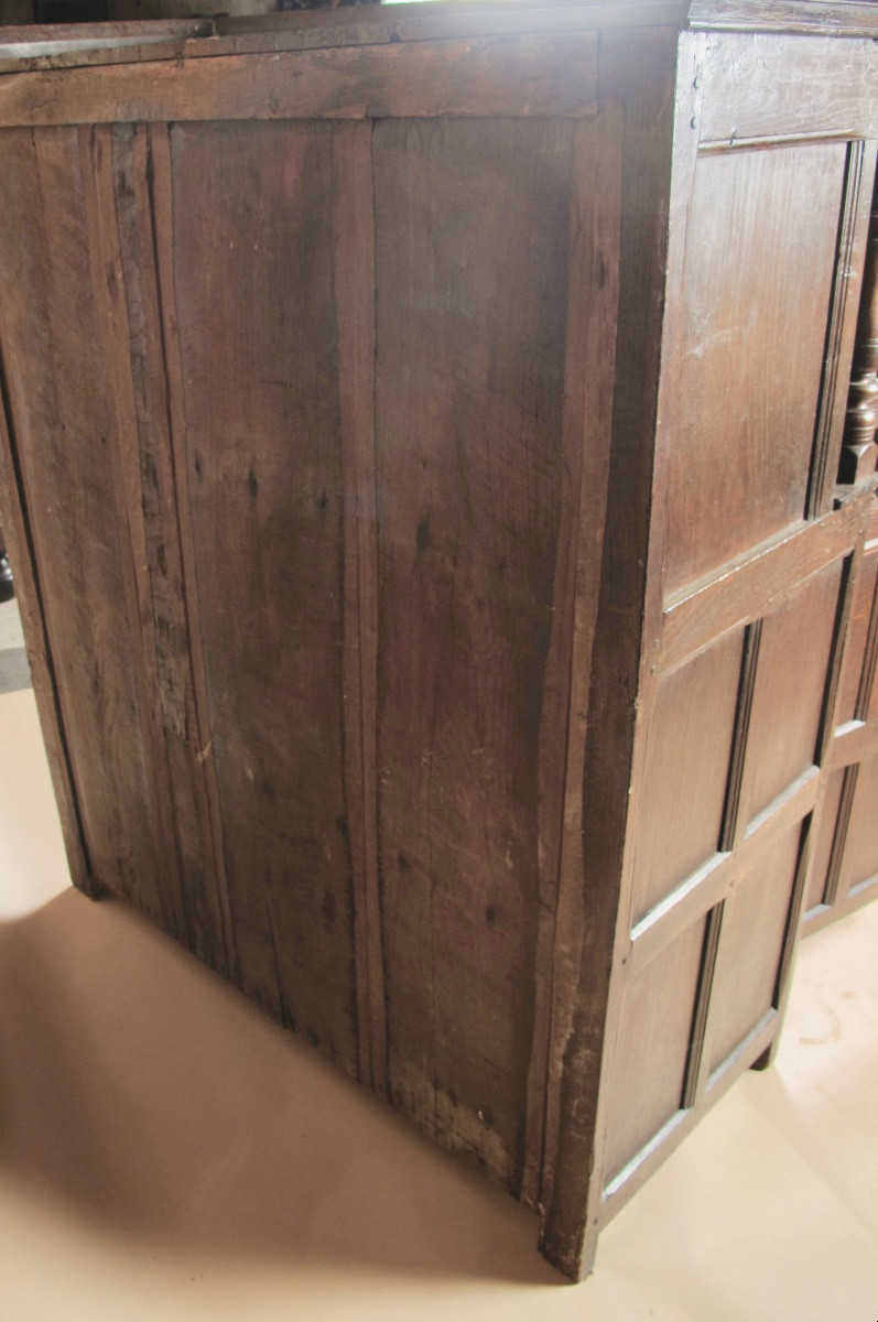armoire-presse galloise en chêne, vers 1620/50.-photo-4