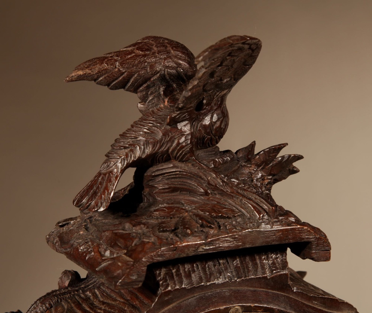 Interesting Black Forest Walnut Mantel Clock In The French Rococo Style, German/swiss Circa 185-photo-5