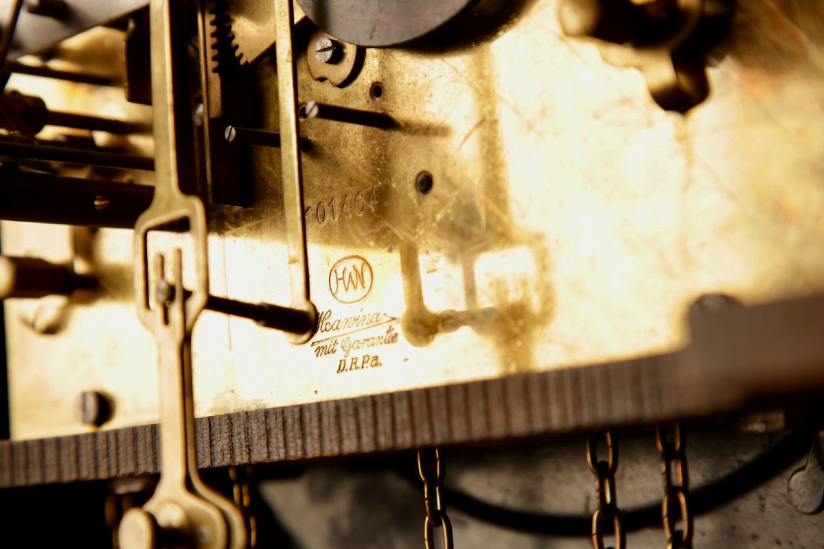  Art Deco Black Forest Longcase Clock, 4 Chimes/melodies, In Oak, Patented, Germany. -photo-3