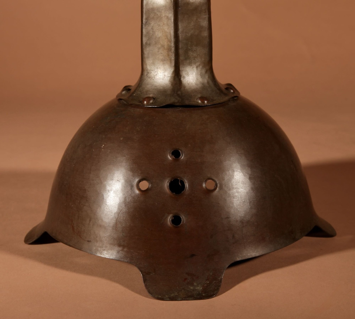 Grand chandelier à picots en cuivre de style Amsterdam School-photo-3