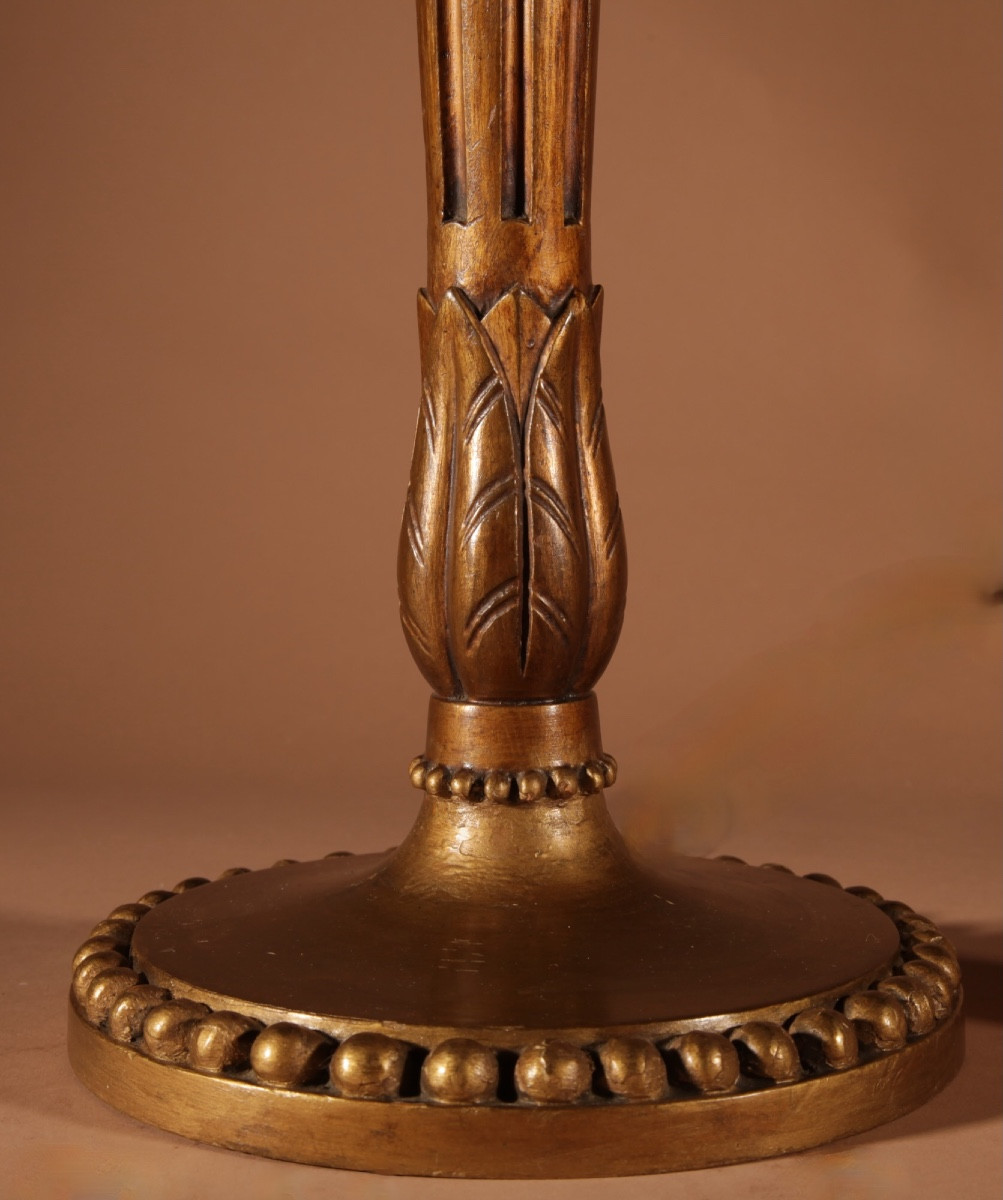 Lampe de table Louise Seize, sculptée et dorée à la feuille, vers 1920. -photo-4