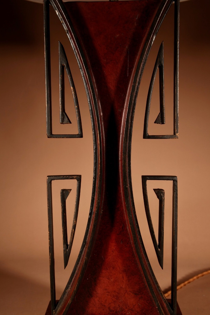 Lampe de table impressionnante et très élégante, de style japonais/chinois. -photo-4