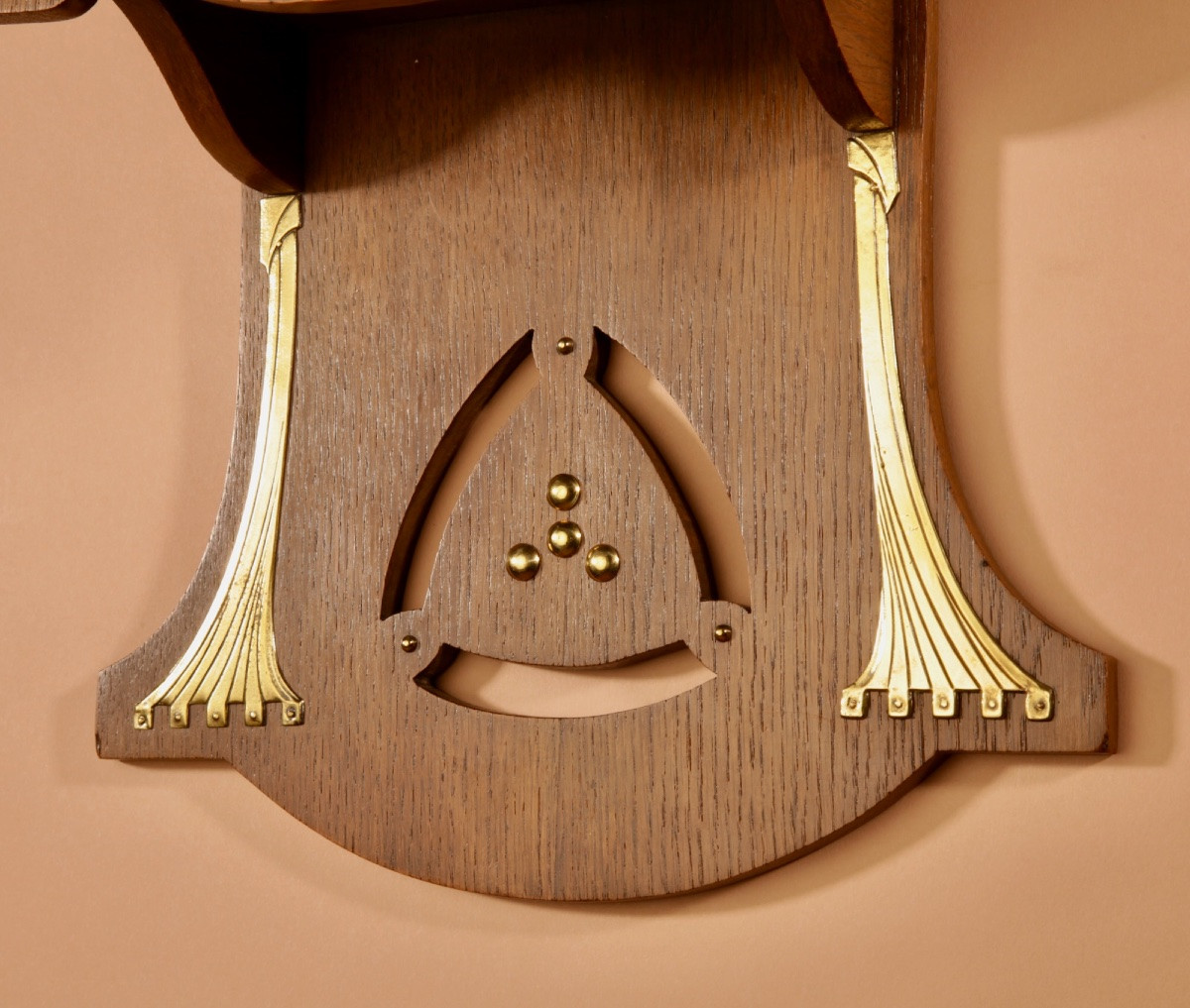 Horloge murale Art Nouveau Philipp Haas Forêt-Noire, très élégante, en chêne blond, vers 1900.-photo-3