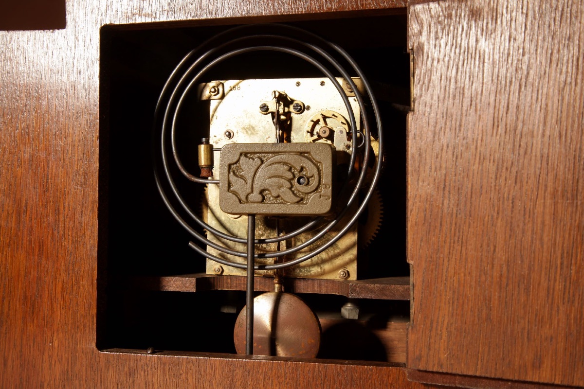 Pendule de cheminée Art Nouveau/Art Déco de l'École d'Amsterdam, -photo-7