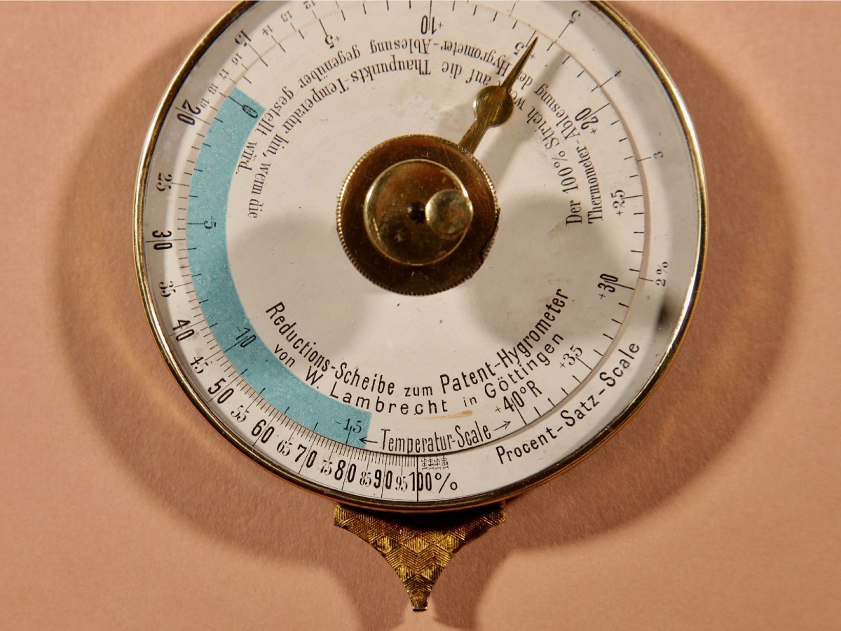 Rare et intéressante station météorologique : hygromètre à cheveux breveté Klinkerfues, fabriqu-photo-5