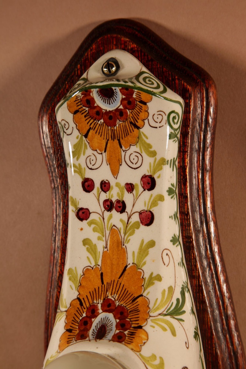 A Dutch Delft  Art Nouveau / Art Deco “plateel” (ceramic) Coloured Night Light Delft/gouda-photo-4