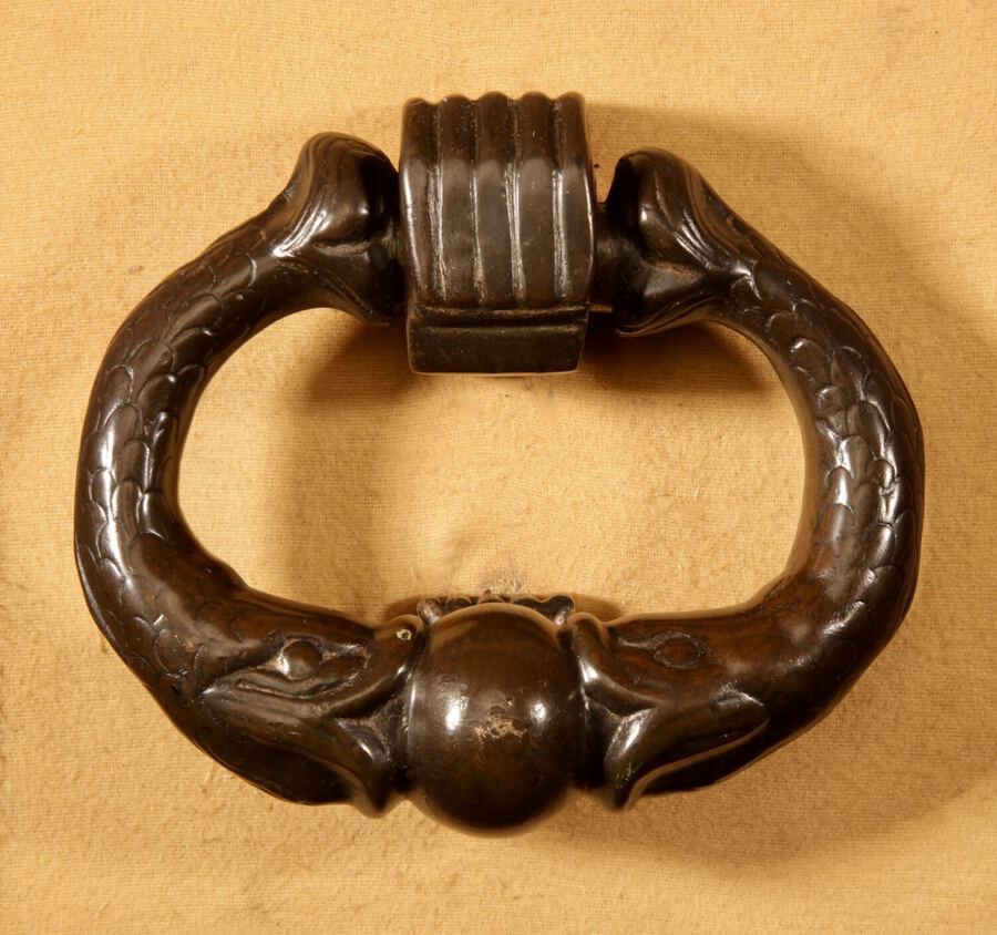 Heurtoir de porte décoratif en bronze, vers 1650-1670-photo-3