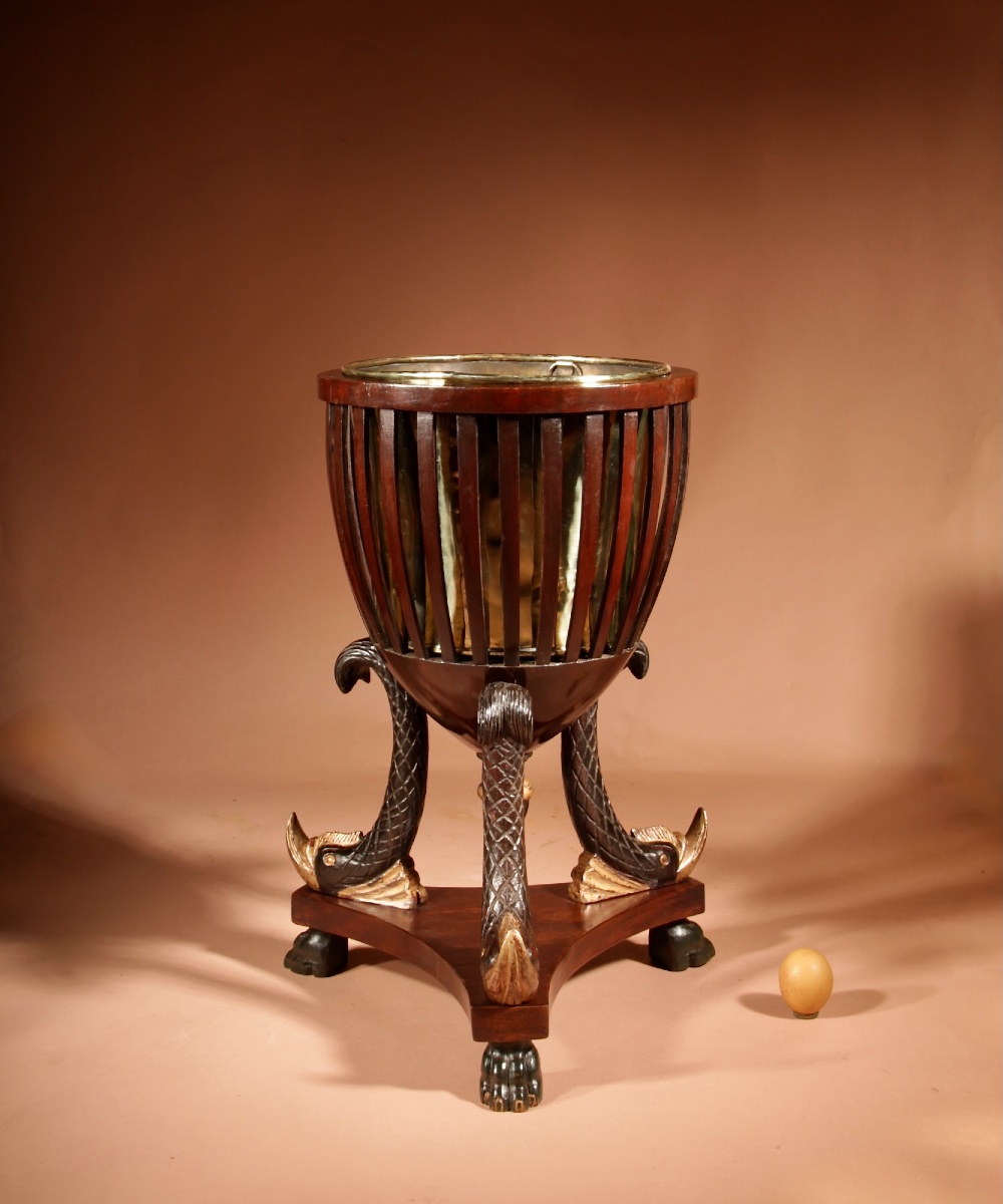 A Rare And Elegant French Plant Stand Or Bottle Holder From The Empire Period (circa 1810–1820).-photo-2