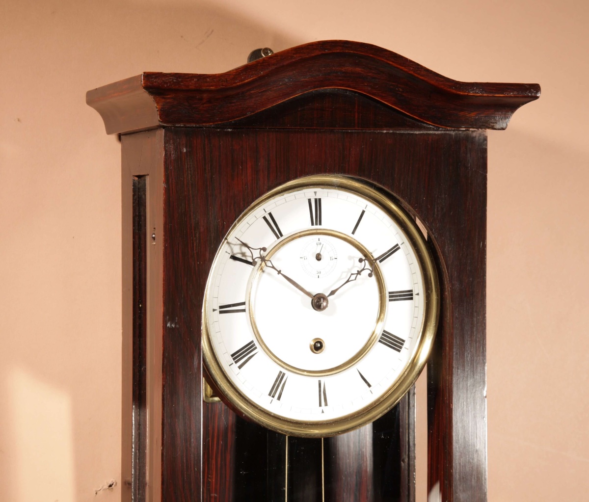 A Interesting Elegant Black Forest Regulator Wall Clock In The Vienna Style.-photo-1