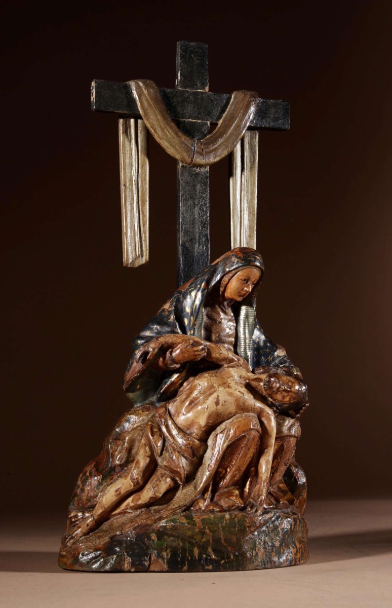  Une belle Pietà espagnole, vers 1750. -photo-4