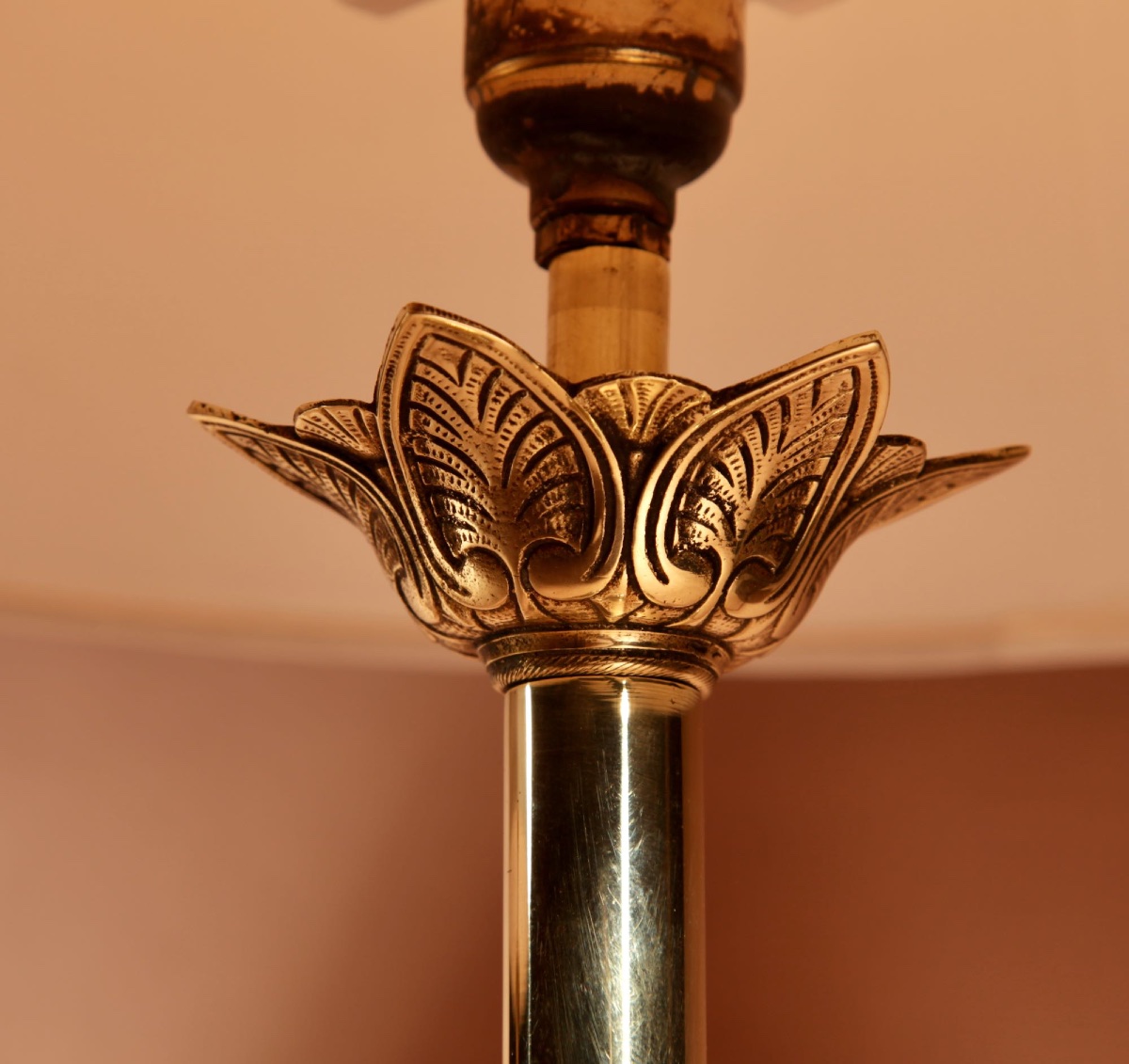A Pair Of Fine Cast Brass Table Lamps, In The Early Gothic Style.-photo-3