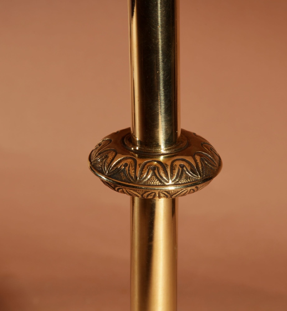 A Pair Of Fine Cast Brass Table Lamps, In The Early Gothic Style.-photo-3