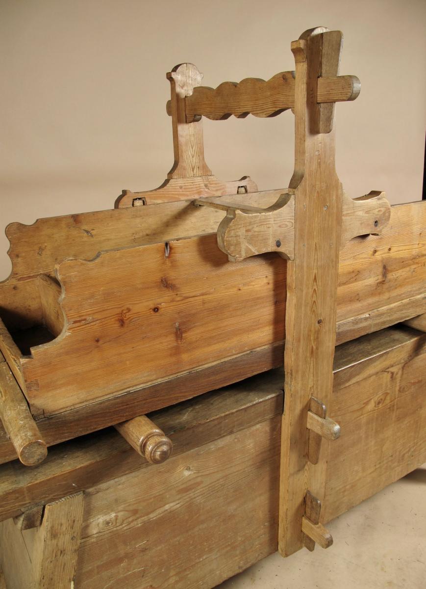 A Very Rare Wooden Mangling Table, For Mangling (ironing) Linen.  Anglo Dutch.  19th Century. -photo-2