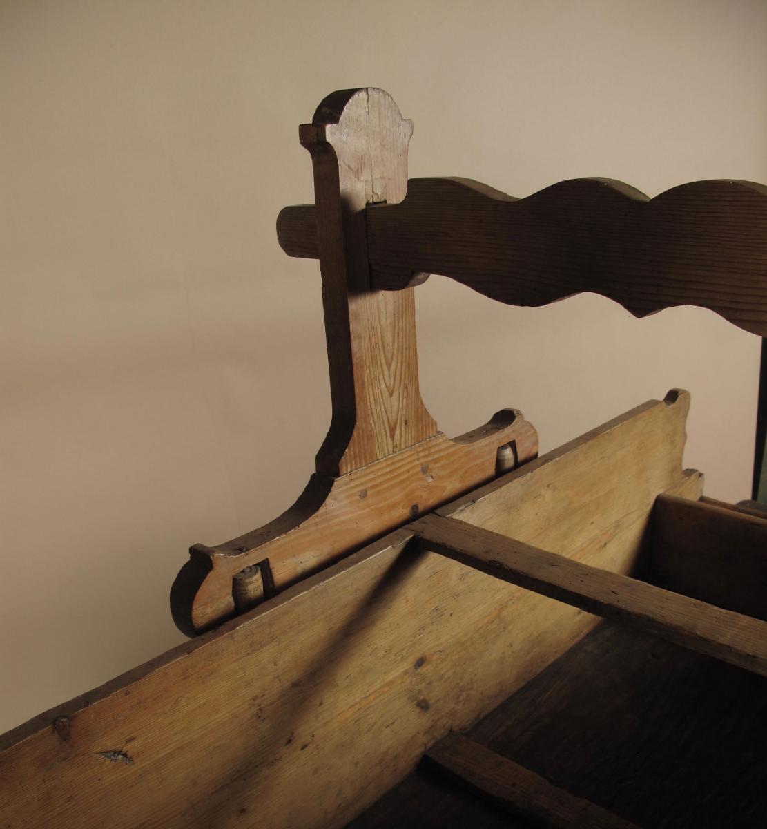 A Very Rare Wooden Mangling Table, For Mangling (ironing) Linen.  Anglo Dutch.  19th Century. -photo-3