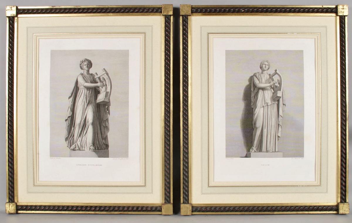 "le Grand Tour" Une Paire De Gravures De Sujets Classiques Très Décoratives,