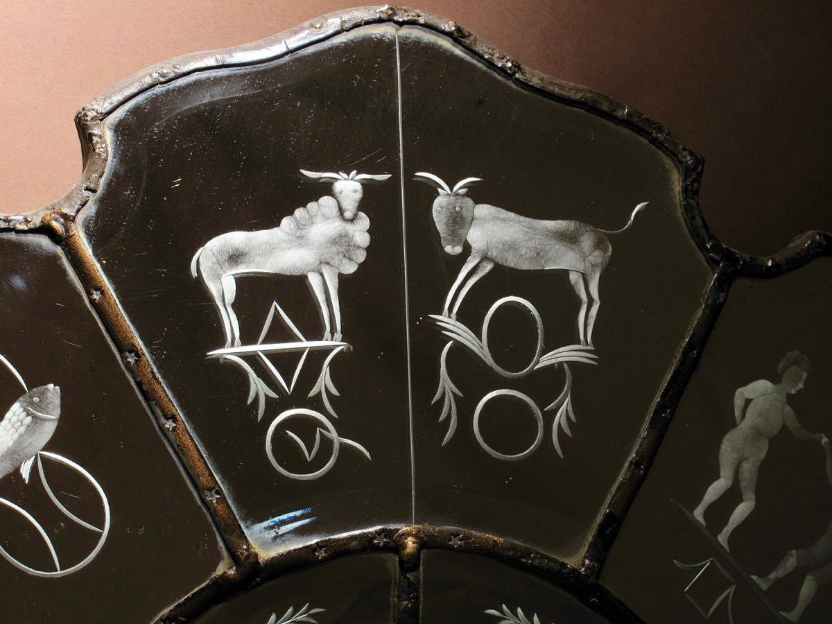 An Art Deco Mirror Wall Clock 1920-photo-5