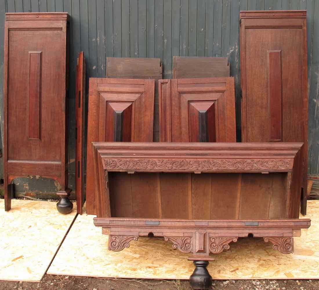 A Small Dutch 17th Century Oak Rosewood And Ebony Gelderse Kussenkast Armoir.1680-1700-photo-3