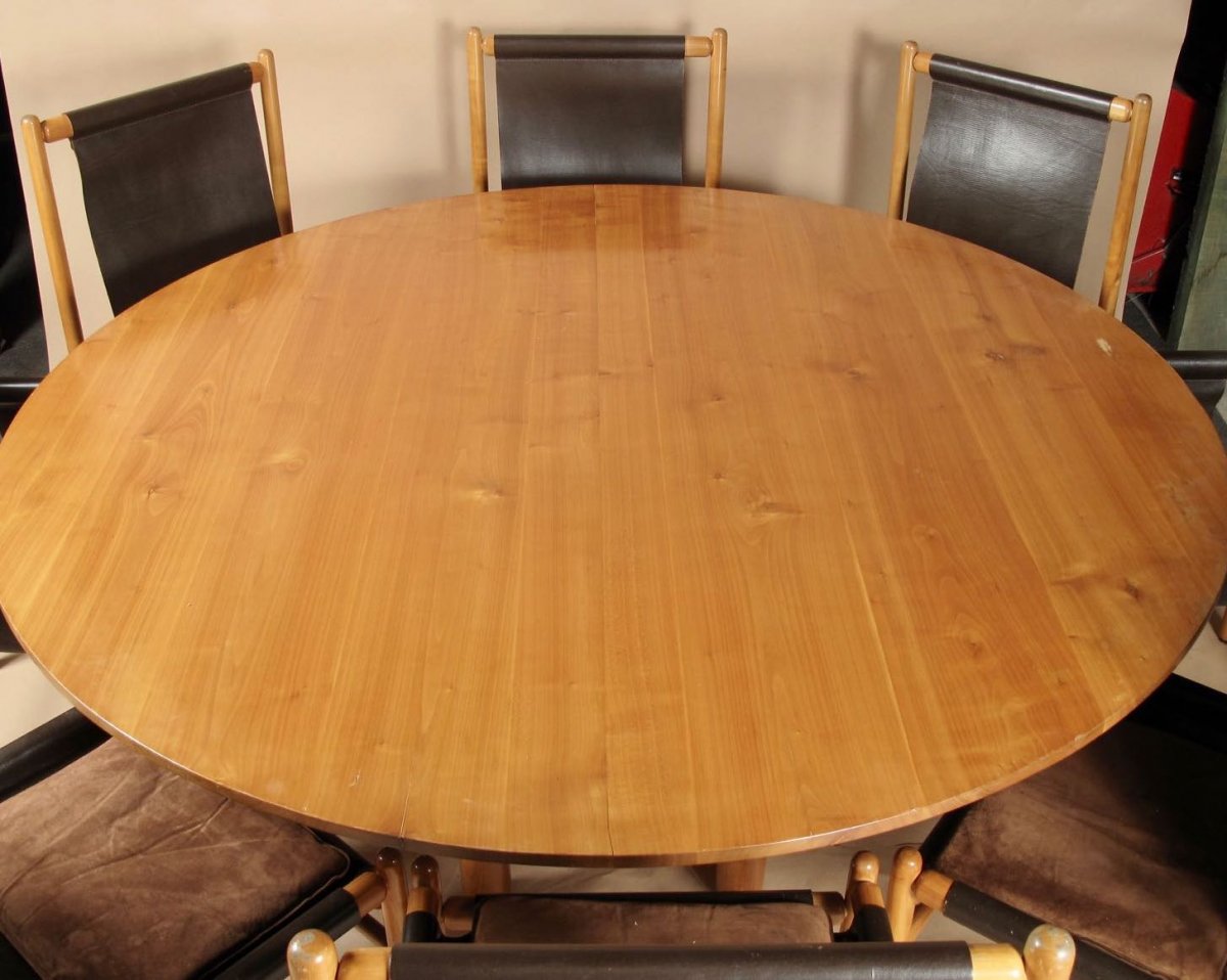 A Rare And Complete  John Makepeace Maple Wood Dining Set  -photo-2