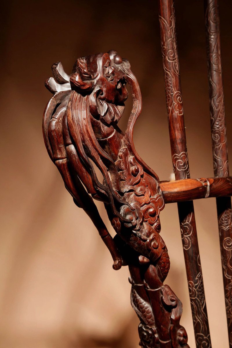Chinese Ceremonial Poles/halberds Stand, China Circa 1850.-photo-1