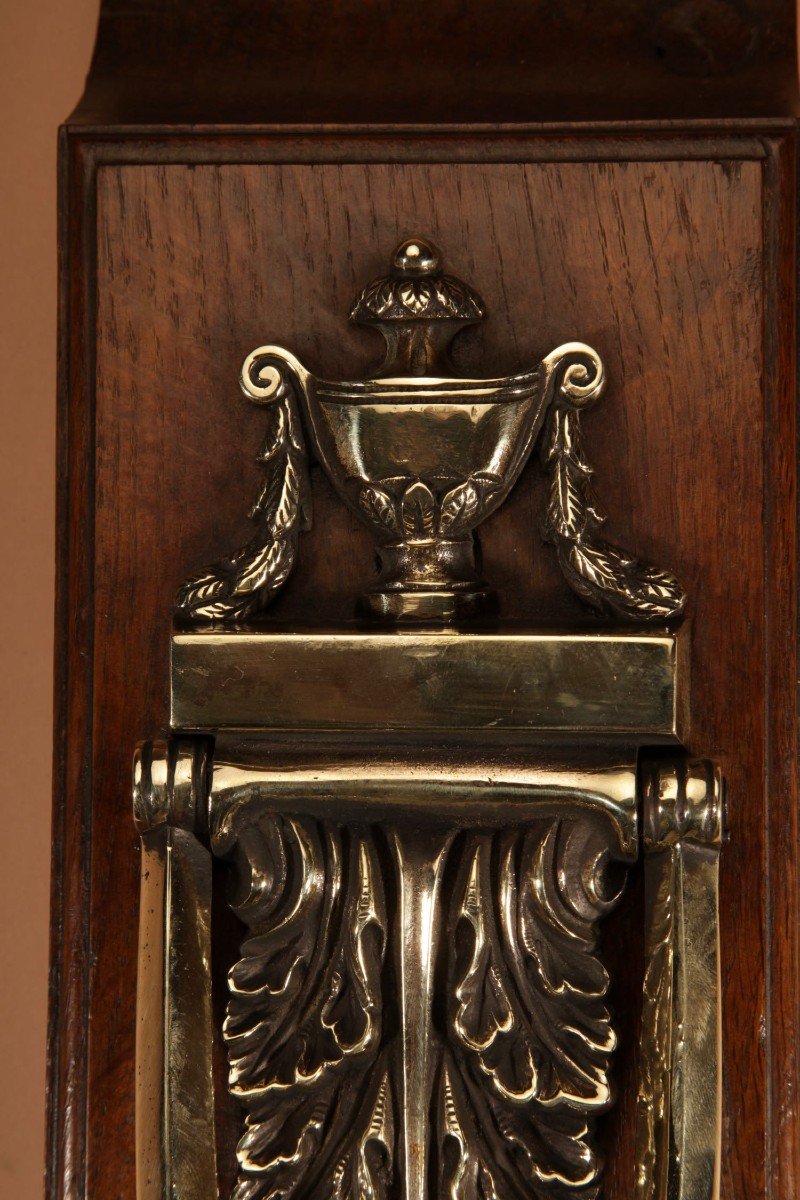 Heurtoir De Porte En Laiton Antique Louis Seize d'Origine.-photo-4
