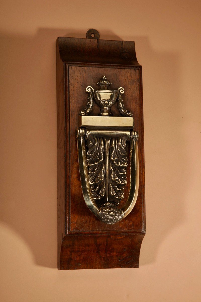 Original Antique Louis Seize Brass Door Knocker.