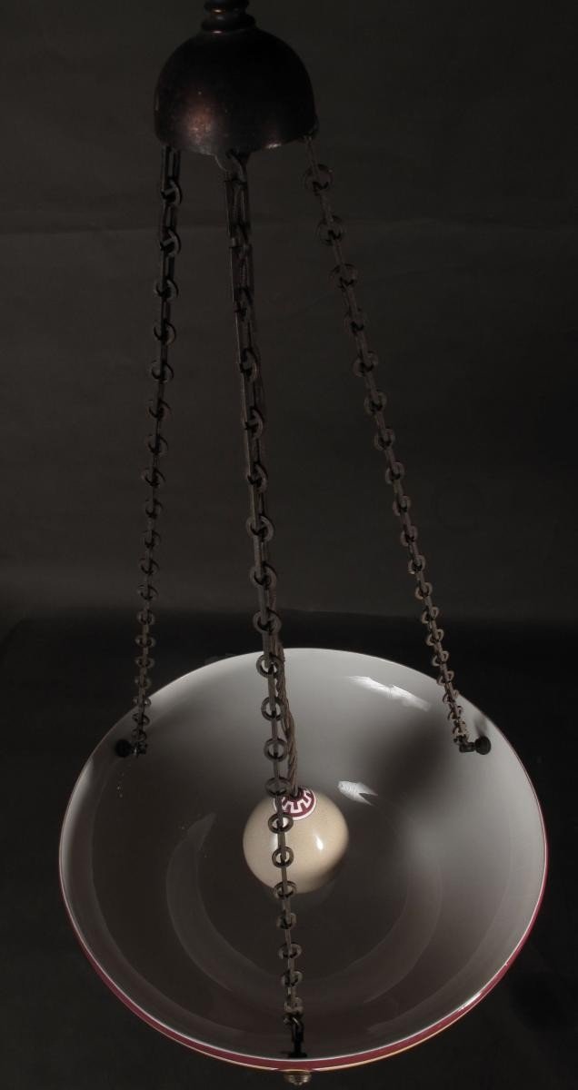Une Porcelaine De Royal Worcester, Rare Lamp/lustre-photo-3