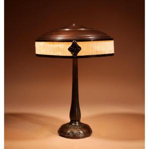  Original Patinated Table Lamp, Art Deco Style, Very Elegant, Germany, Circa 1900-1920. 