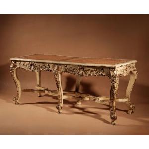 French Régence Style Carved Window Seat, Coffee/magazine Table.