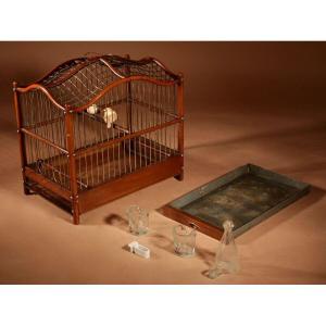 Anglo-dutch Birdcage Made Of Mahogany And Brass, Circa 1870