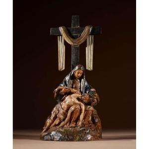  A Beautiful Spanish Pietà, Circa 1750. 