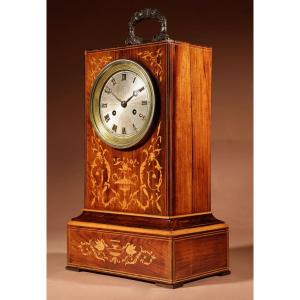 Charles X Fine Inlaid Rosewood Mantel Clock Circa 1830-40
