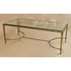 Gilded Wrought Iron Maison Ramsay French Coffee Table