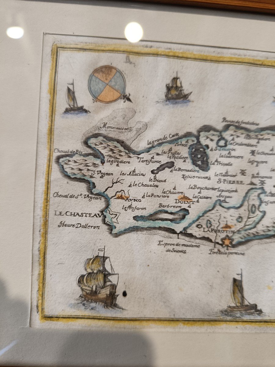 Tassin Watercolor Map Of The Island Of Oléron, 1634-photo-1