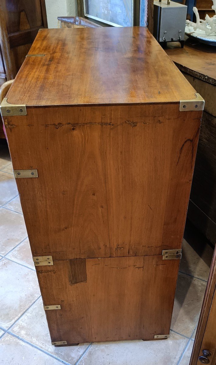 Officer's Commode, Said Of Navy In Mahogany-photo-1