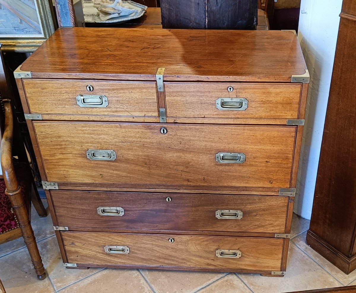 Officer's Commode, Said Of Navy In Mahogany