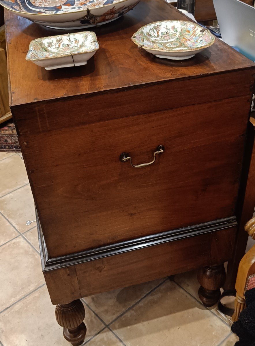 Large Indo Portuguese Chest On Its Exotic Wooden Base-photo-1