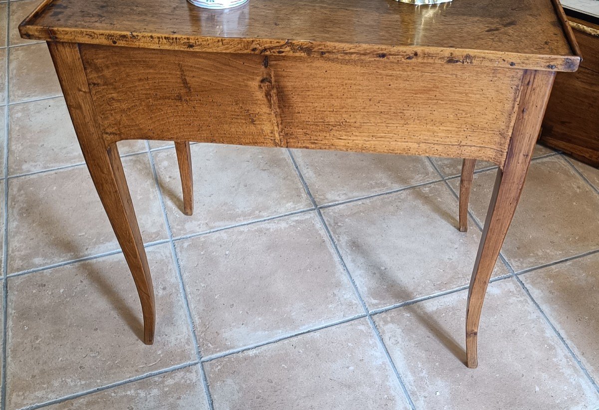 Petite Table Ecritoire Louis XV Début 19ème En Noyer-photo-1
