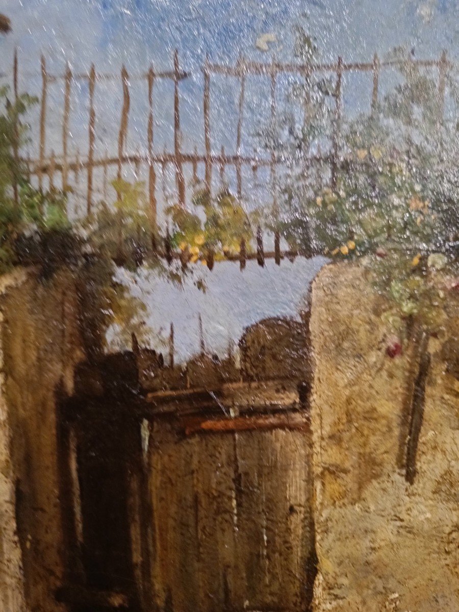 Eugène Cottin, Huile Sur Toile Poules Et Coq-photo-5