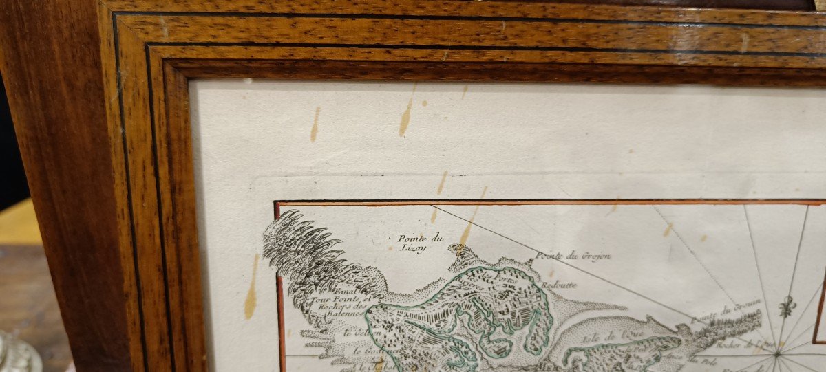 18th Century Watercolor Map Of The Ile De Ré By Le Rouge 1746-photo-1