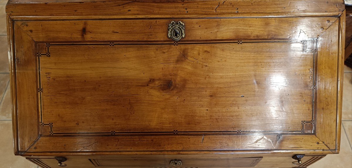 Louis XVI Sloping Desk In Cherry Wood-photo-3