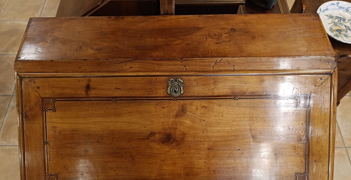 Louis XVI Sloping Desk In Cherry Wood-photo-4