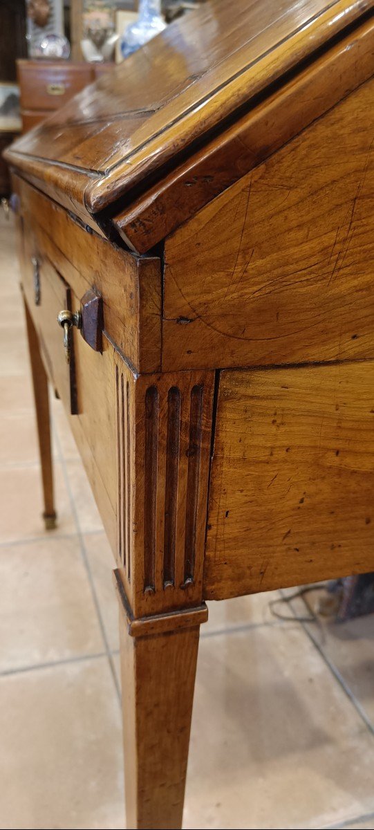 Louis XVI Sloping Desk In Cherry Wood-photo-7