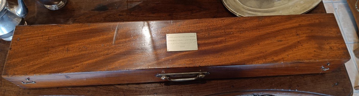 Mahogany Telescope Case, French Navy 1886-photo-2